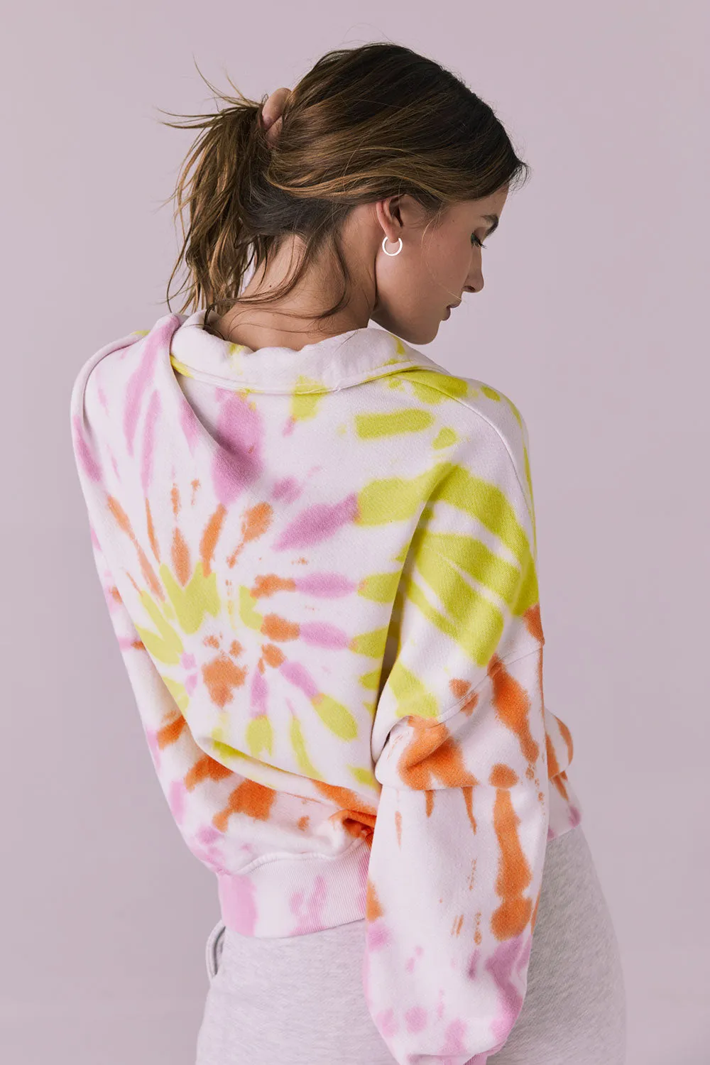 Neon Tie Dye Long Sleeve in Heather Grey sold by Chaser product image thumbnail 4