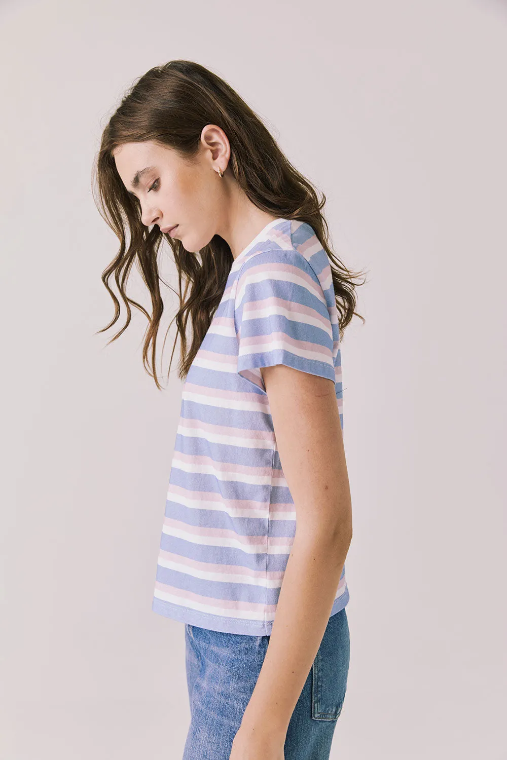Cosmo Pink Stripes Tee sold by Chaser product image thumbnail 4