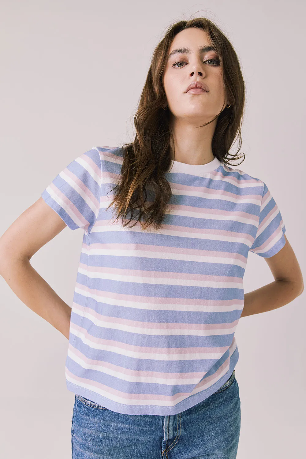 Cosmo Pink Stripes Tee sold by Chaser product image thumbnail 3