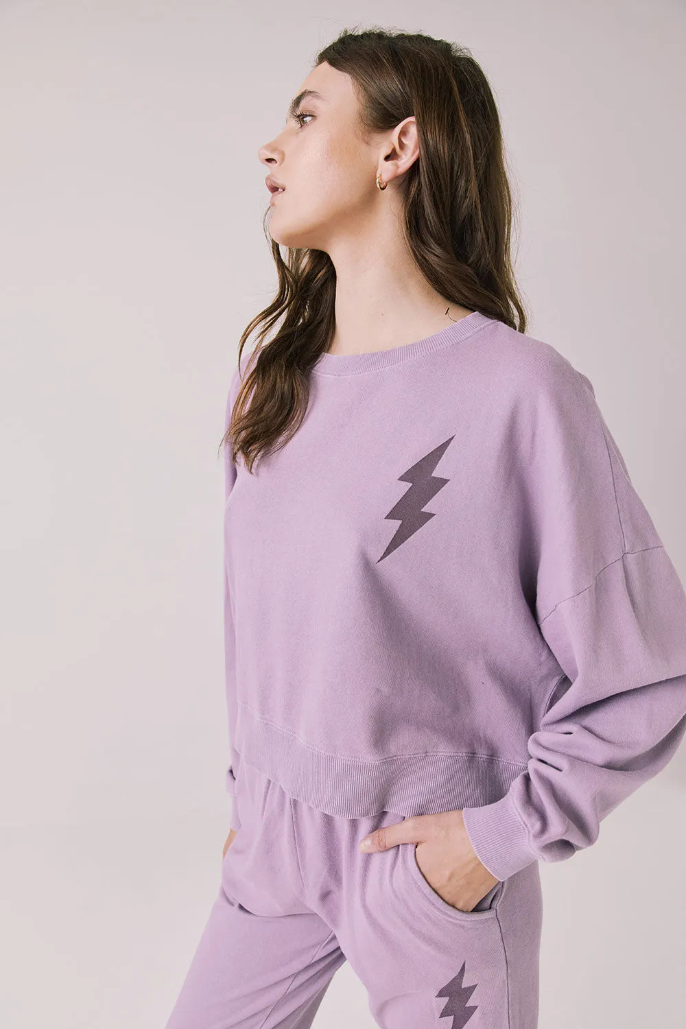 Bolt Amethyst Purple Long Sleeve sold by Chaser product image thumbnail 2