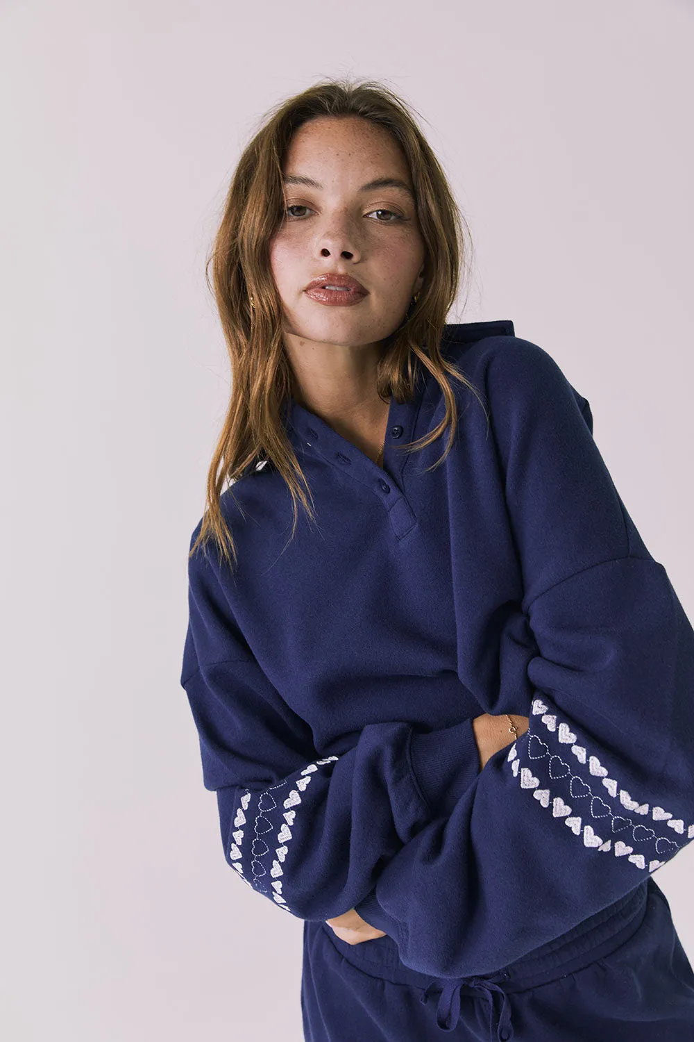 Heart Stitches Pullover Hoodie sold by Chaser product image thumbnail 3