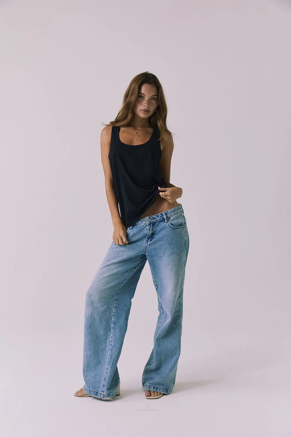 Gloria Black Tank Top sold by Chaser product image thumbnail 2