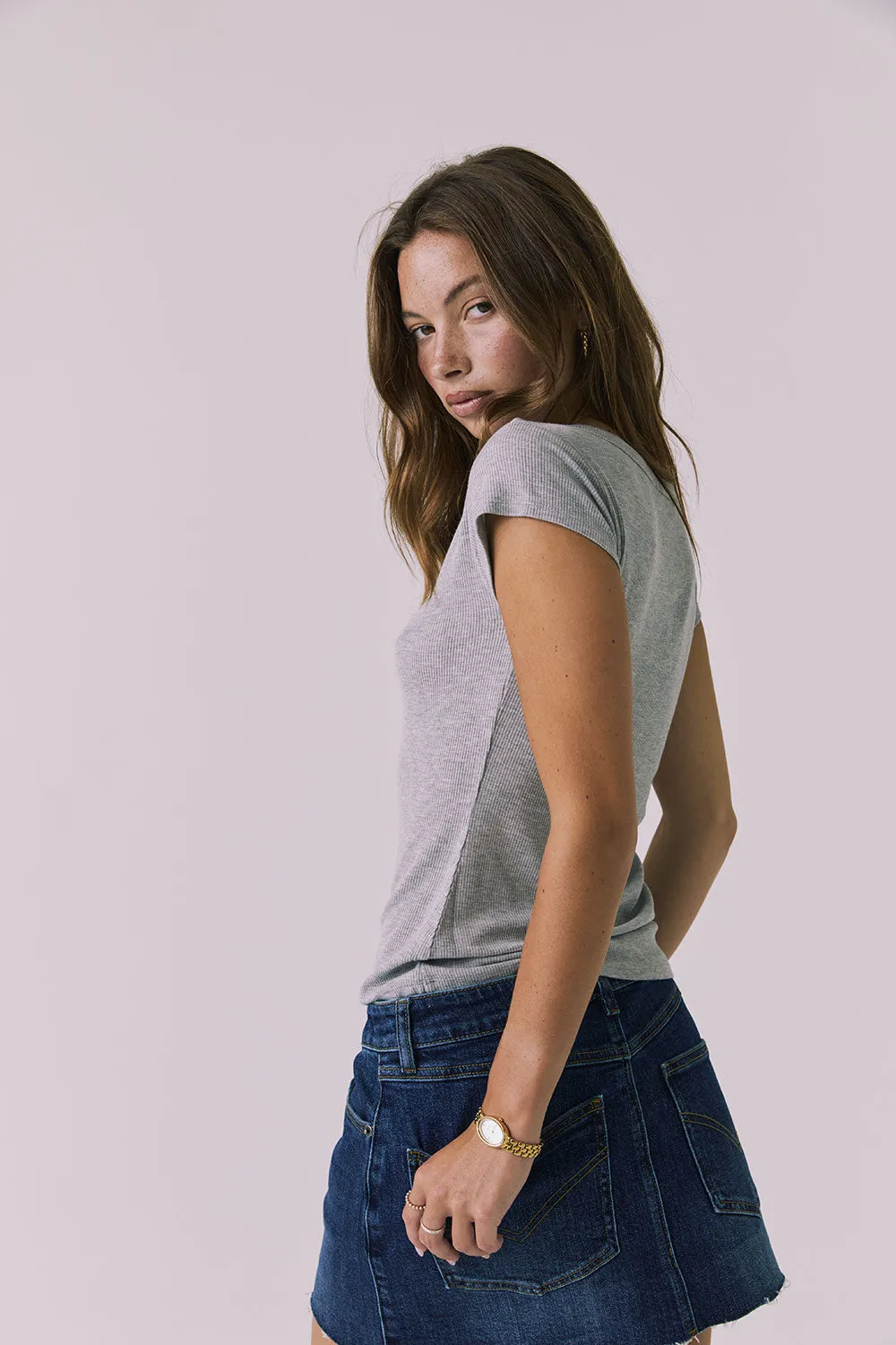 Anchor Heather Grey Tee sold by Chaser product image thumbnail 3