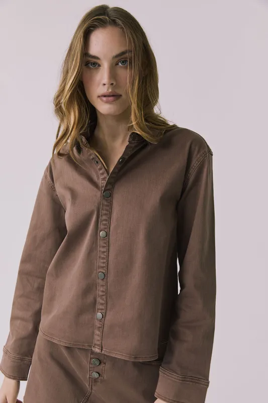 All Day Cognac Wash Button Down sold by Chaser