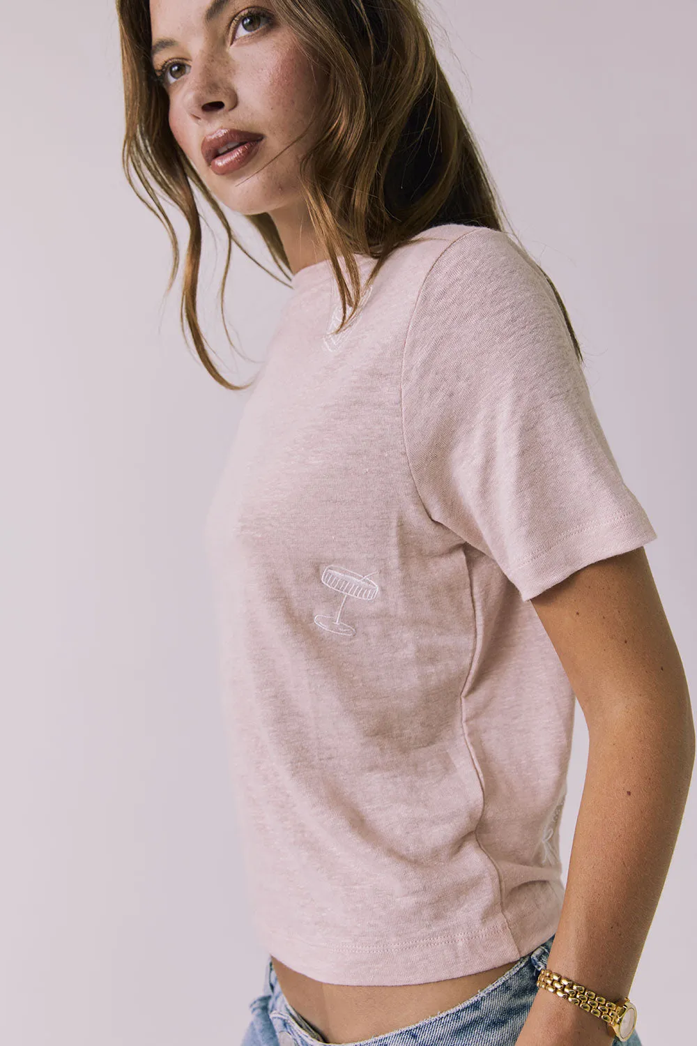 Amore Stitches Tee sold by Chaser product image thumbnail 3