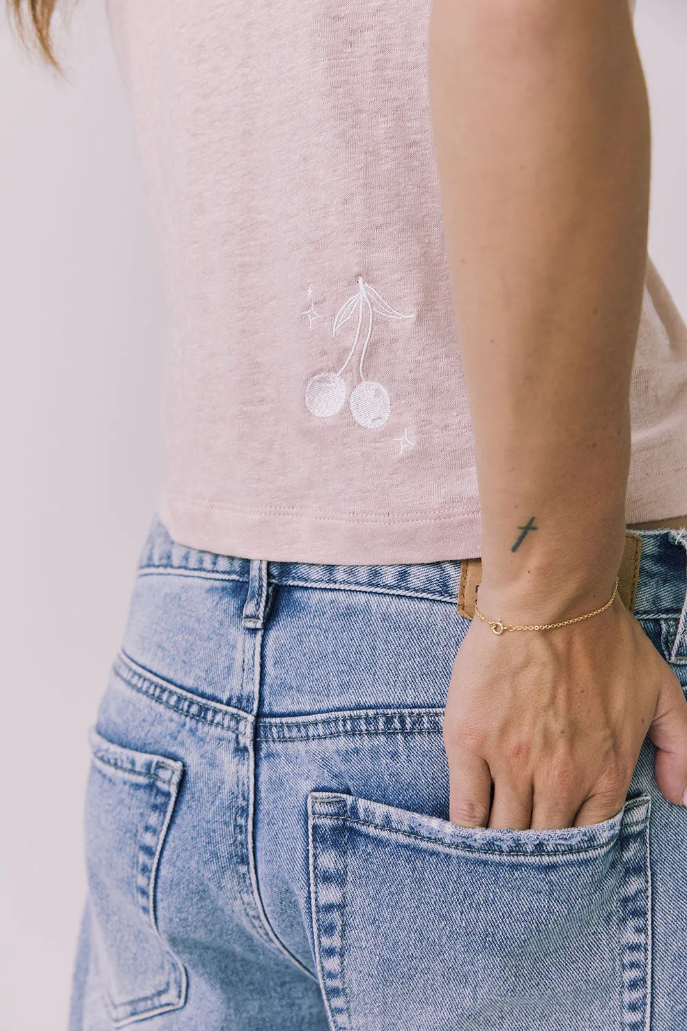 Amore Stitches Tee sold by Chaser product image thumbnail 5