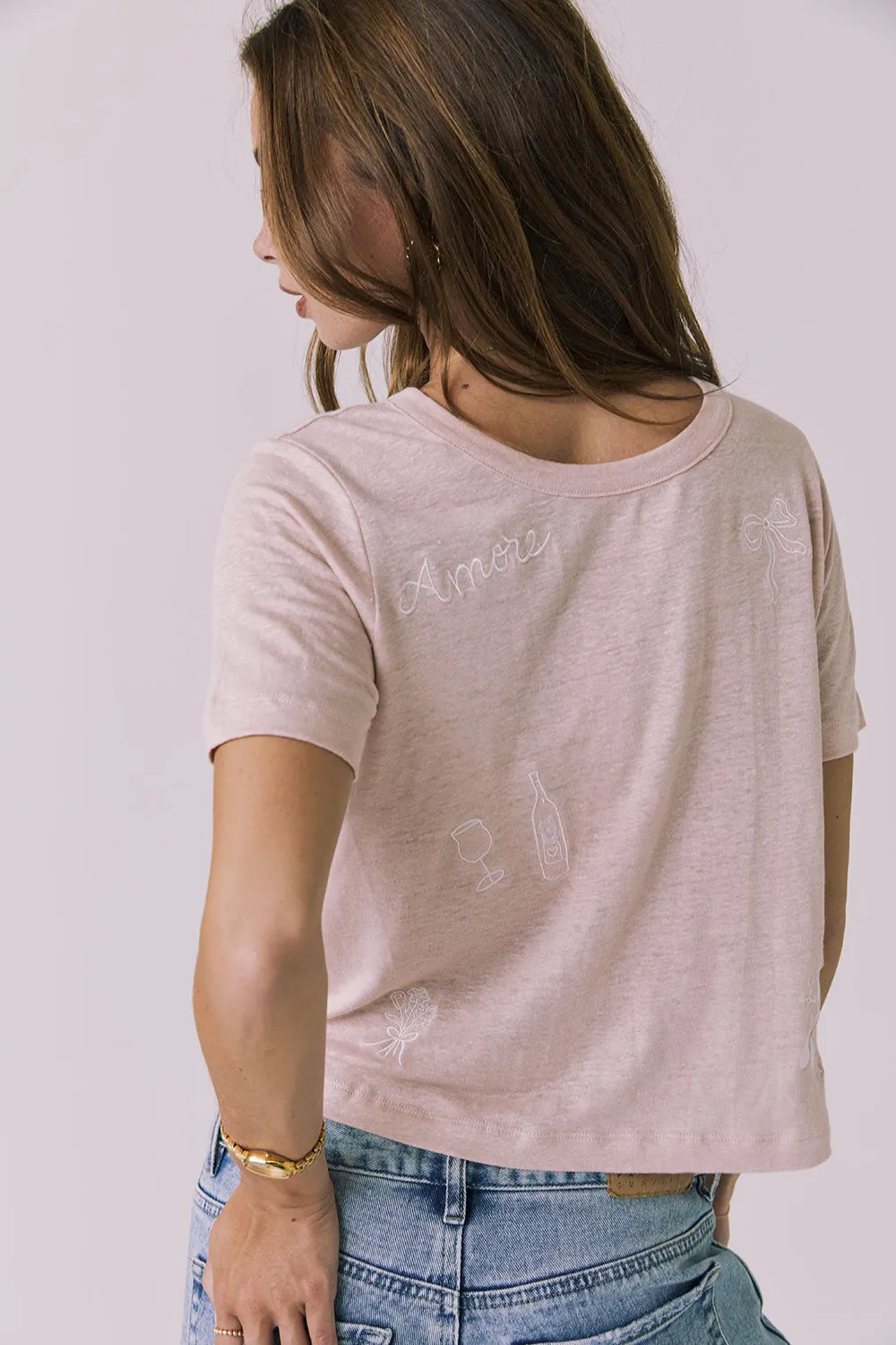 Amore Stitches Tee sold by Chaser product image thumbnail 4