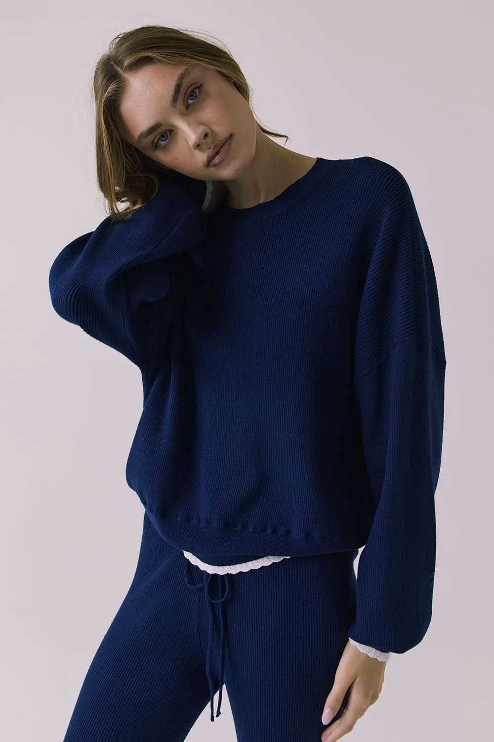 Rhode Worn Blue Pullover sold by Chaser product image thumbnail 4