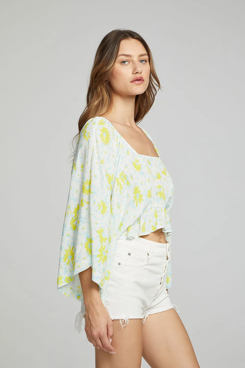 Monarch Crop Top Daisy Floral Print sold by Chaser product image thumbnail 2