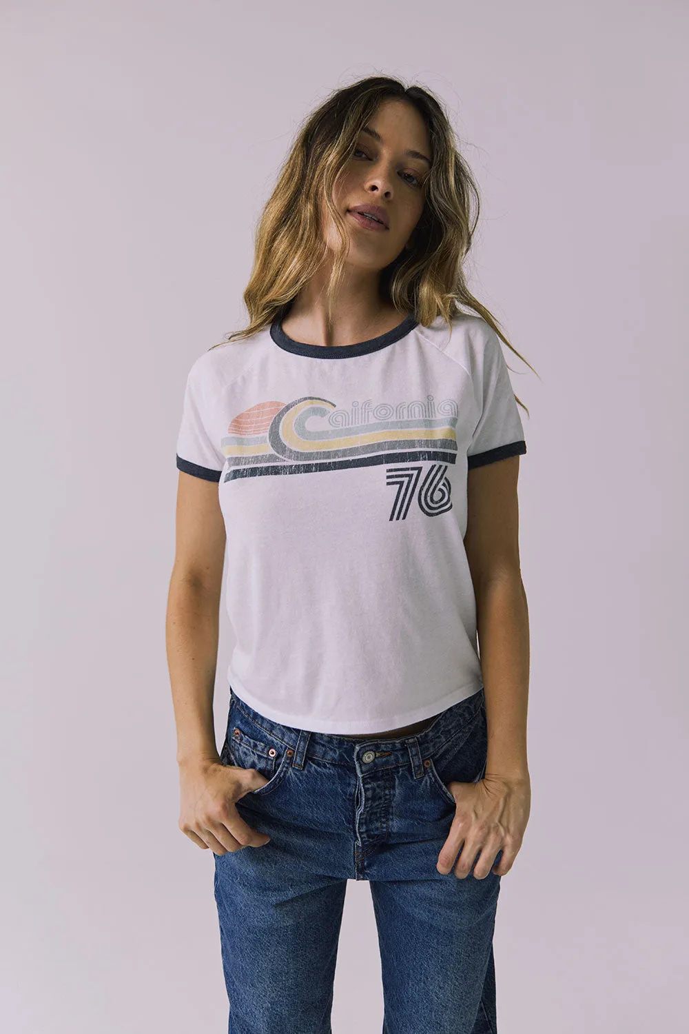 Retro Cali 76 Tee sold by Chaser product image thumbnail 3