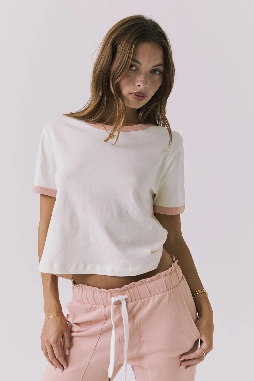 Jamesonn Starry White and Delicate Honey Tee sold by Chaser product image thumbnail 3