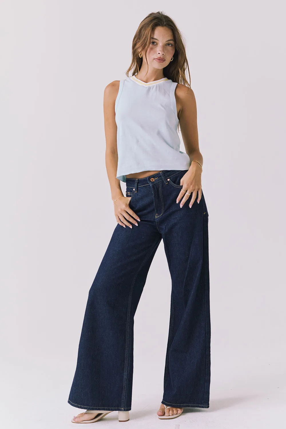 Monette White and Mineral Butter Tank sold by Chaser product image thumbnail 4