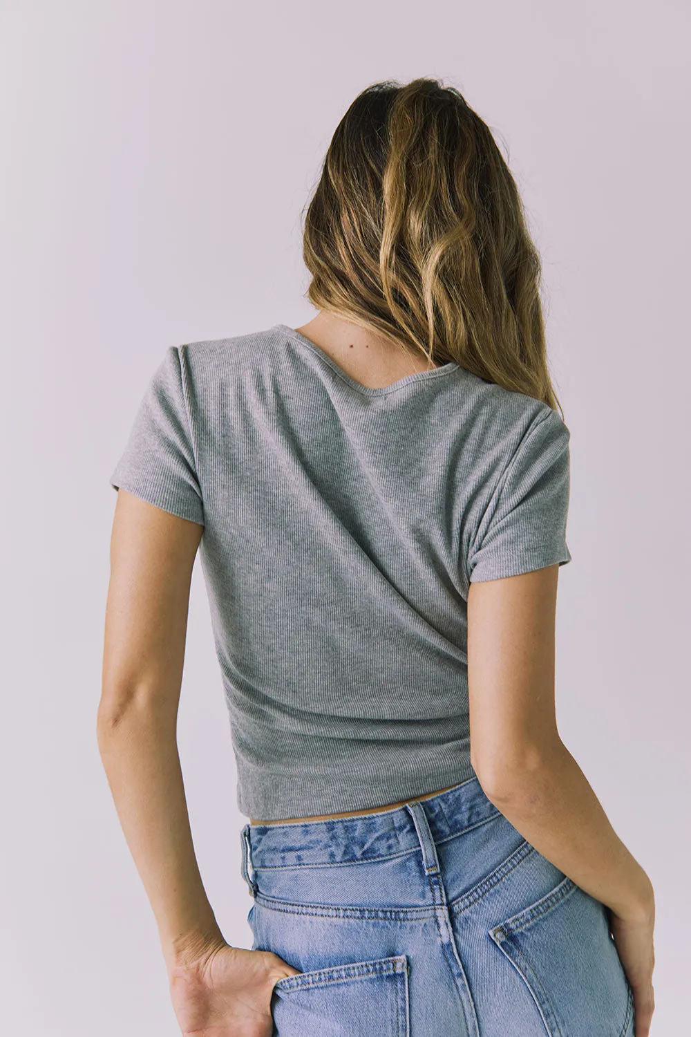 Drew Heather Grey Tee sold by Chaser product image thumbnail 4