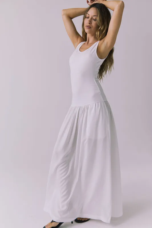 Grace White Midi Dress made by Chaser