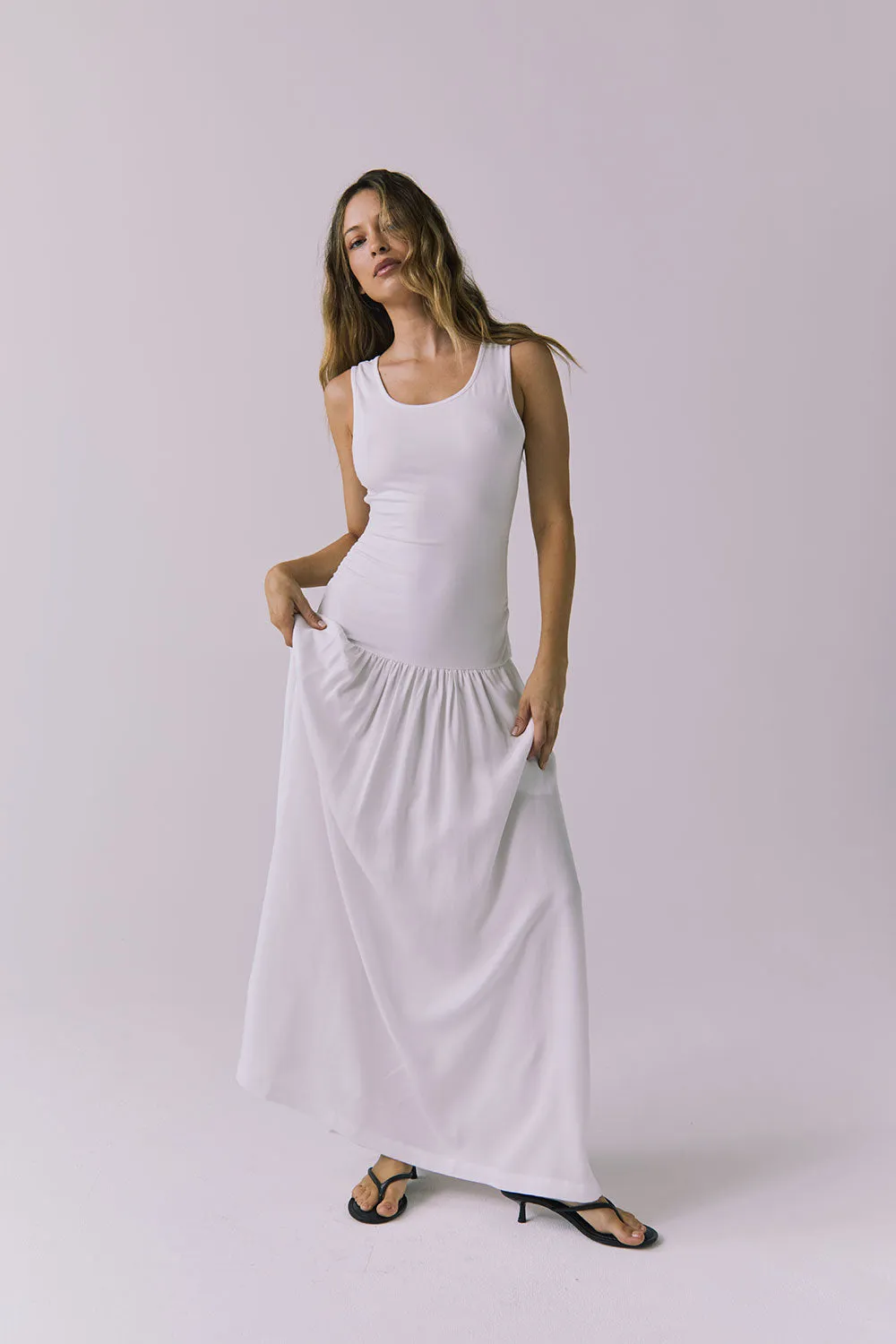 Grace White Midi Dress sold by Chaser product image thumbnail 3