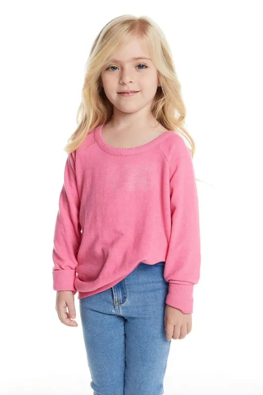 Girls Love Knit Long Sleeve Scoop Back Pullover sold by Chaser