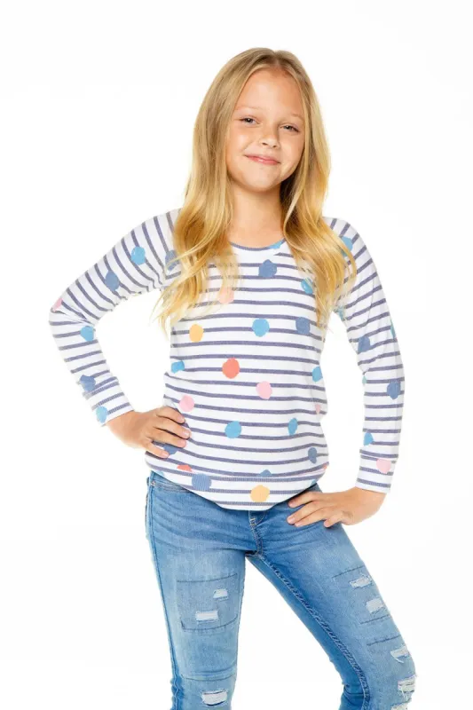 Girls Love Knit Long Sleeve Scoop Back Pullover sold by Chaser