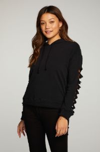 Cotton Fleece Vented Long Sleeve Pullover Hoodie sold by Chaser