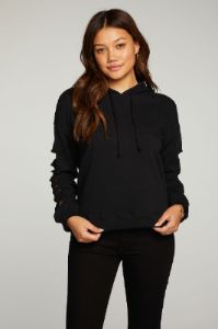 Cotton Fleece Vented Long Sleeve Pullover Hoodie sold by Chaser