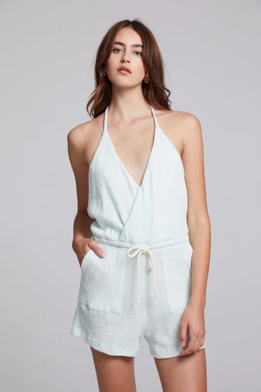 Carina Aqua Glass Jumpsuit sold by Chaser