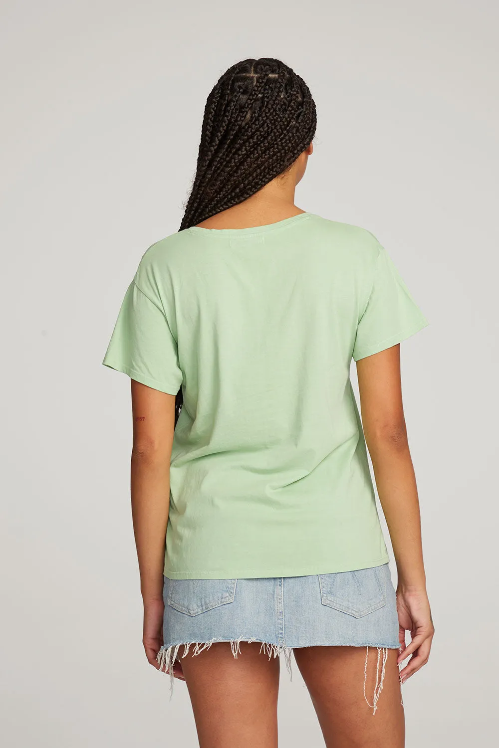 Everyday Essential Quiet Green V-neck Tee sold by Chaser product image thumbnail 3