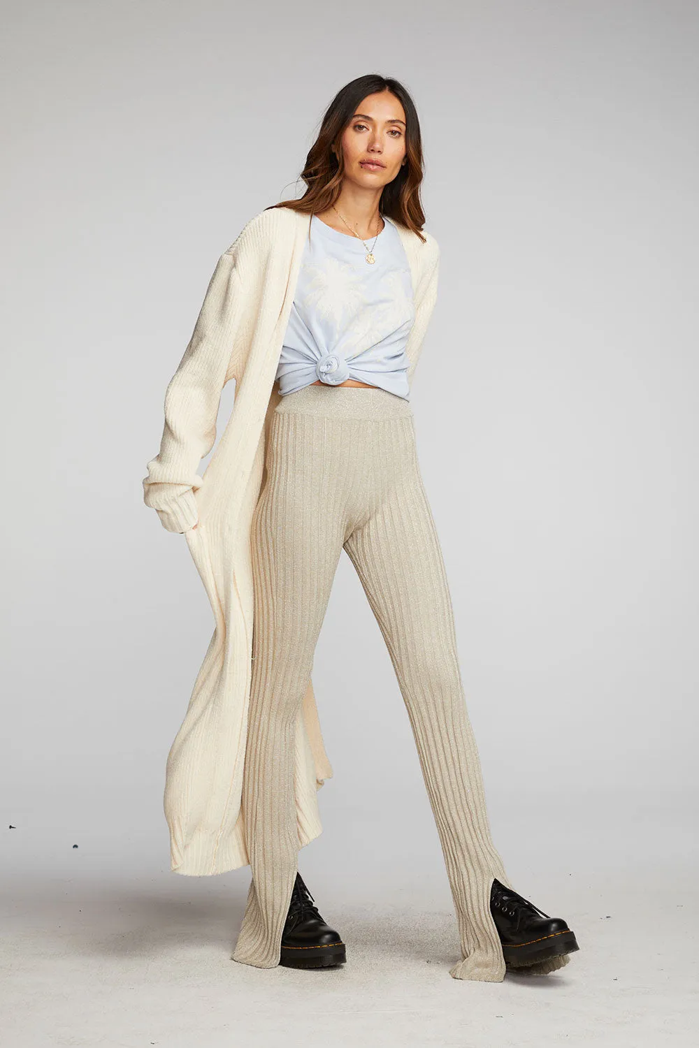 Chenille Sweater Knit Button Down Long Cardigan sold by Chaser product image thumbnail 2