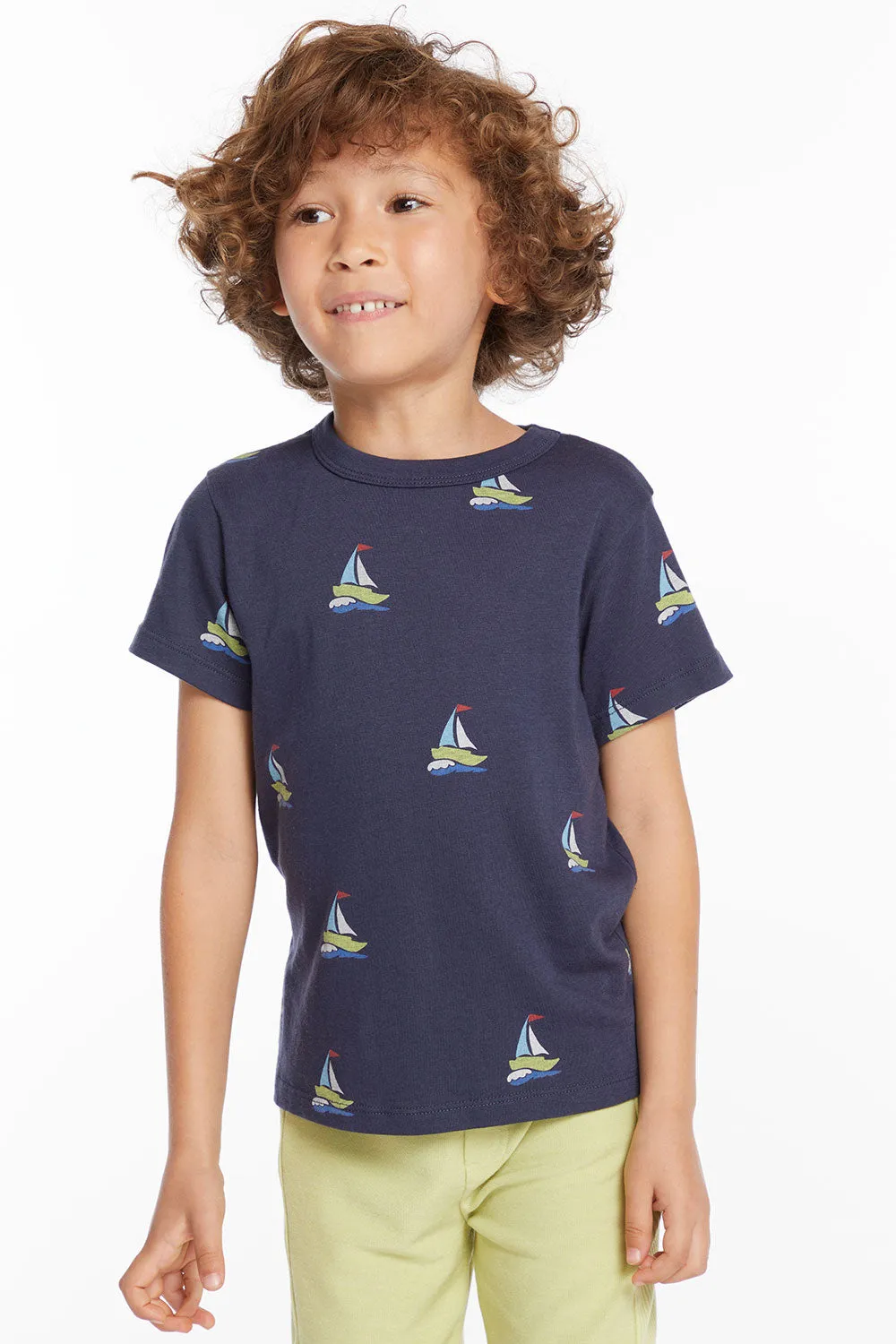 Sailboats Boys Tee sold by Chaser product image thumbnail 4