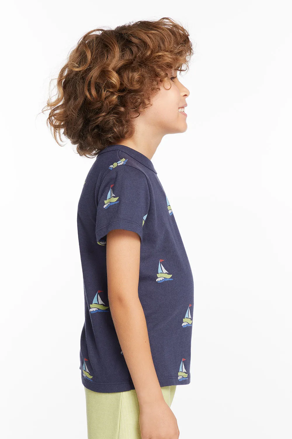 Sailboats Boys Tee sold by Chaser product image thumbnail 2