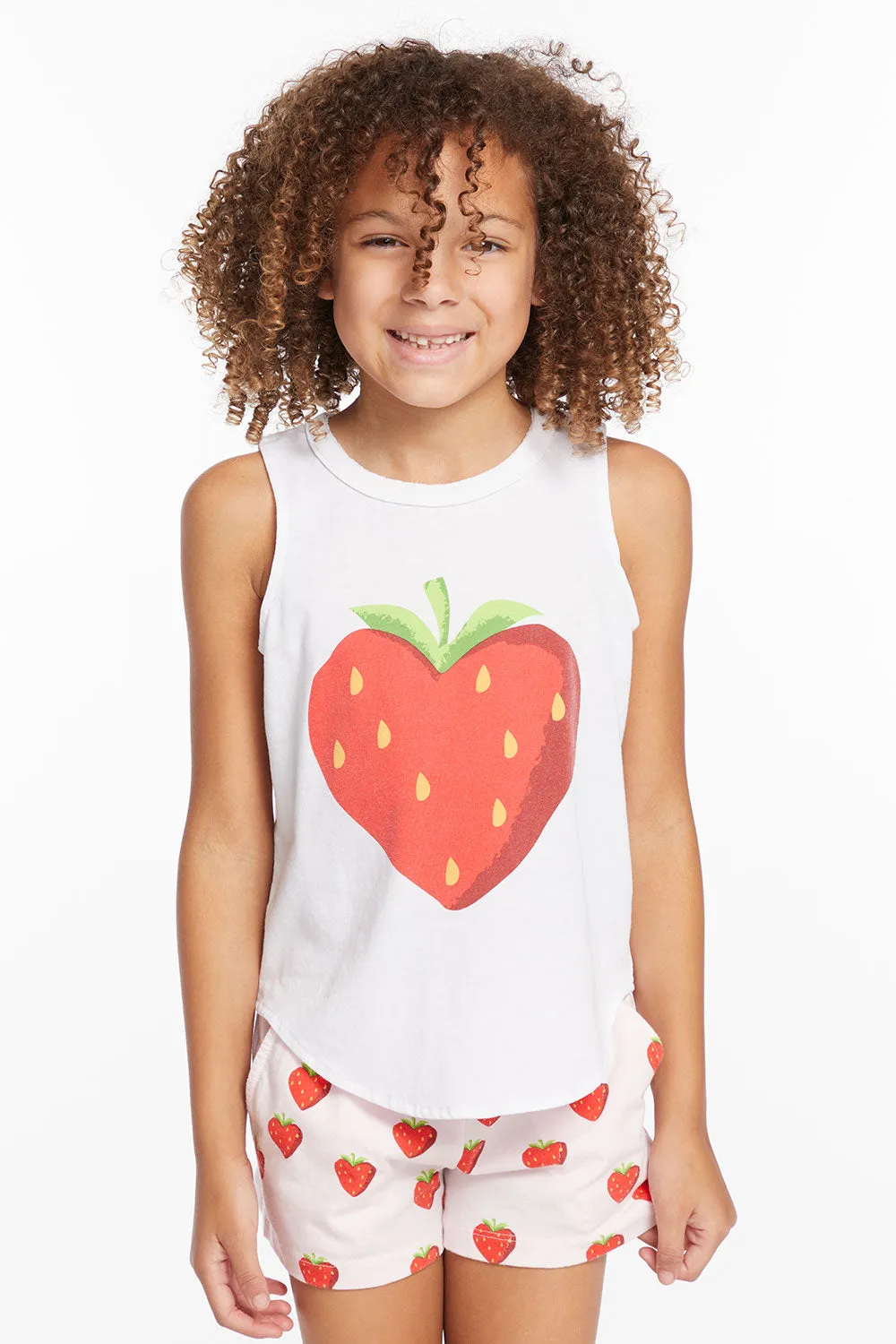 Heart Strawberry Girls Vintage Jersey Shirttail Muscle sold by Chaser product image thumbnail 2