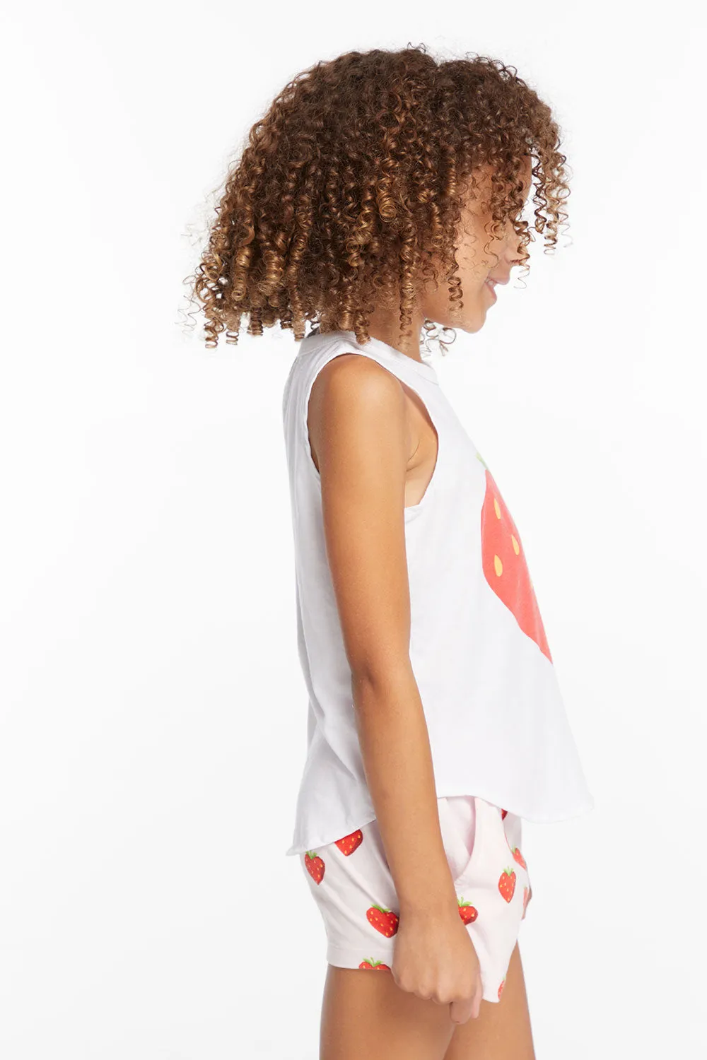 Heart Strawberry Girls Vintage Jersey Shirttail Muscle sold by Chaser product image thumbnail 3