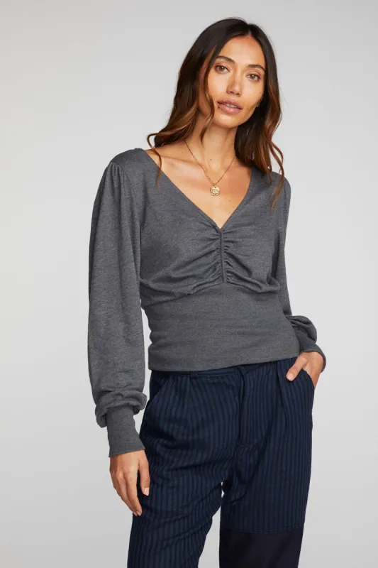 Triblend V-neck Long Sleeve Blouse sold by Chaser