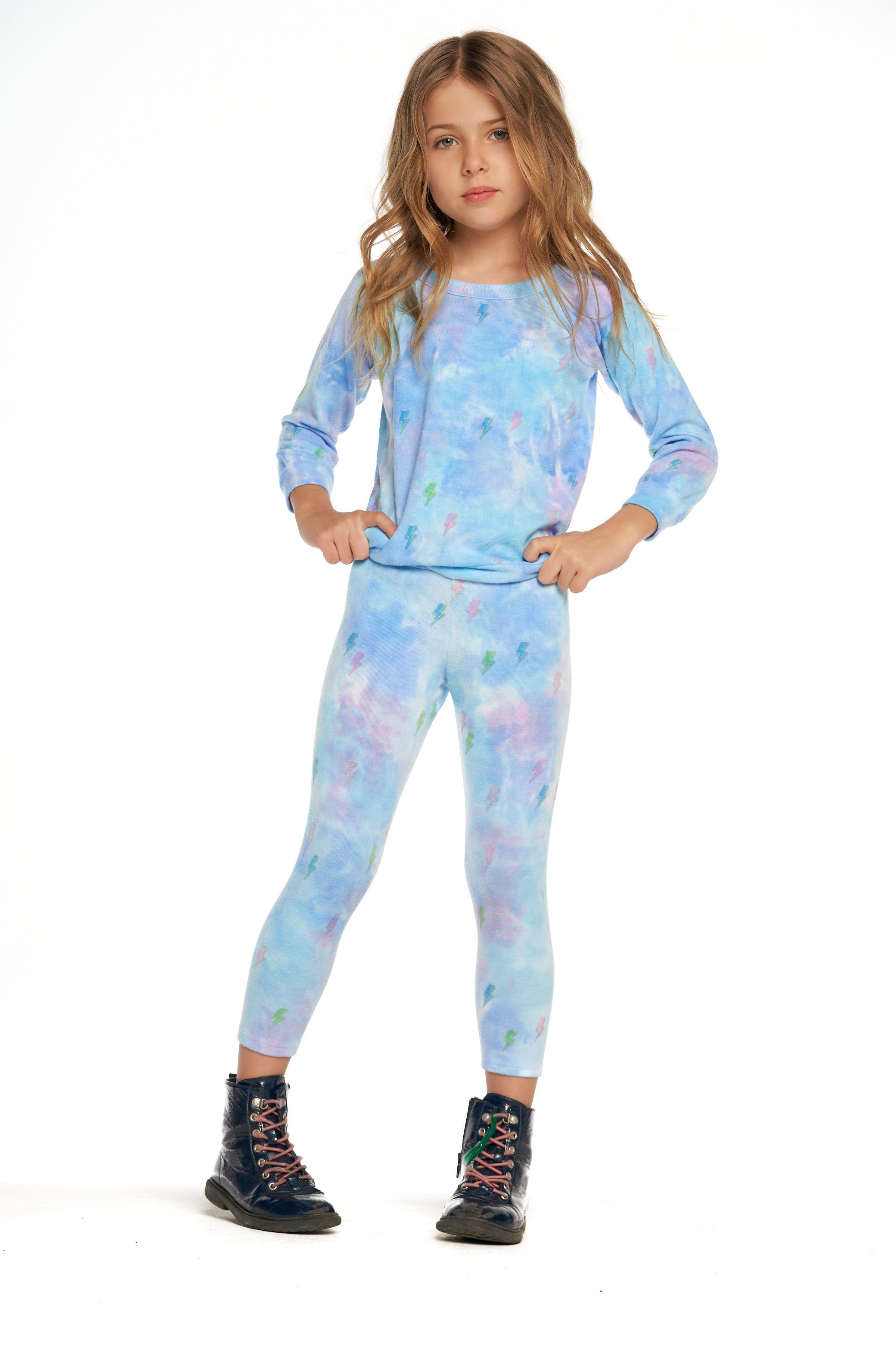 Tie Dye Bolt Leggings sold by Chaser product image thumbnail 4