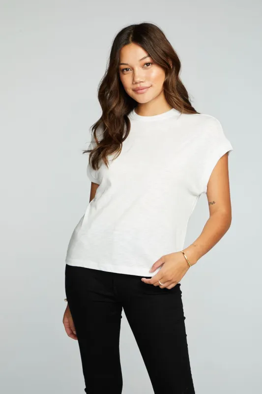 Gauze Jersey Crew Neck Sleevless Dolman Tee sold by Chaser
