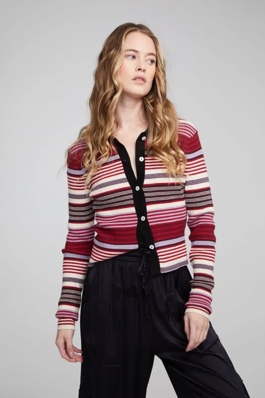 Jayla Roxy Stripe Cardigan sold by Chaser