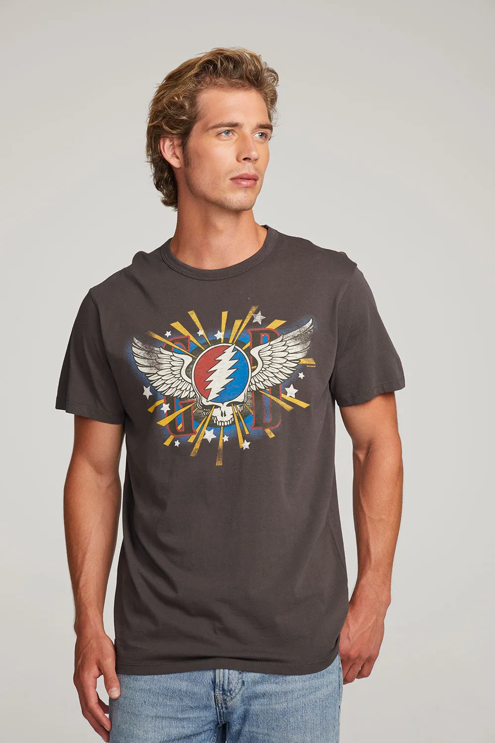 Grateful Dead Skull & Wings Mens Tee sold by Chaser