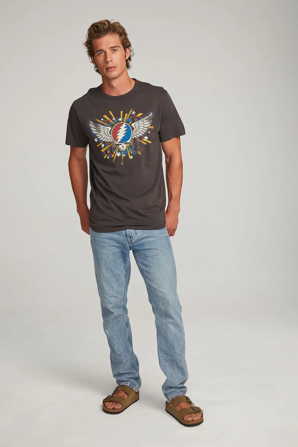 Grateful Dead Skull & Wings Mens Tee sold by Chaser product image thumbnail 5