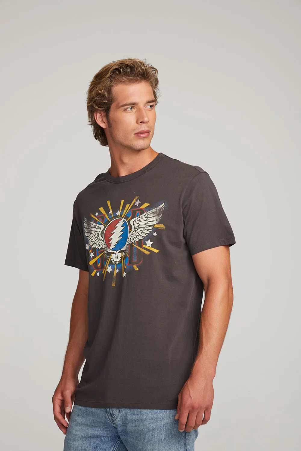 Grateful Dead Skull & Wings Mens Tee sold by Chaser product image thumbnail 3