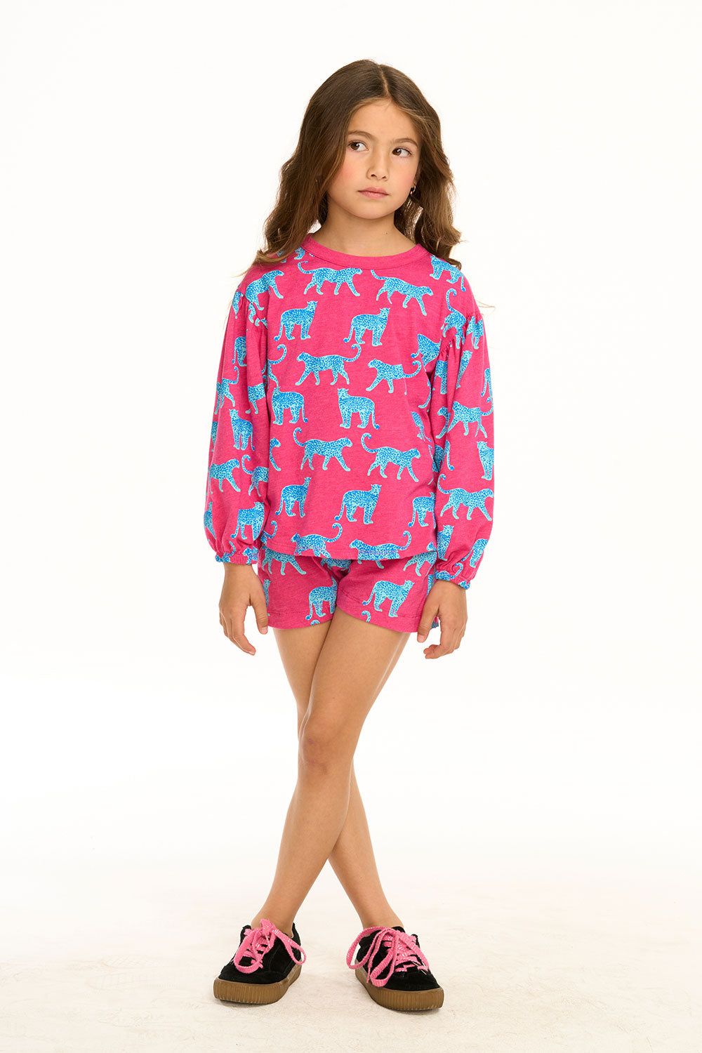 Leopard Drew Long Sleeve Tee sold by Chaser product image thumbnail 5