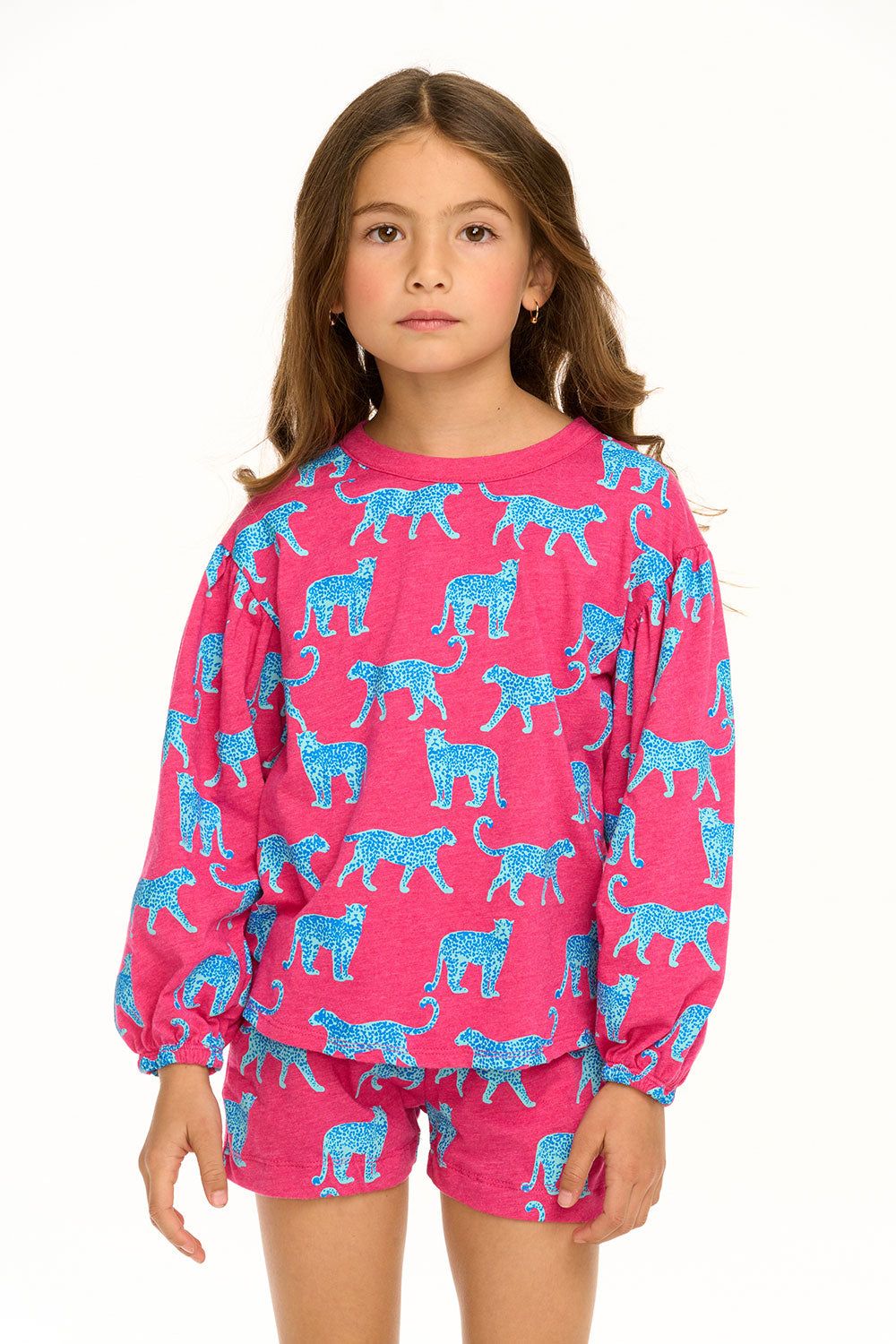 Leopard Drew Long Sleeve Tee sold by Chaser product image thumbnail 3