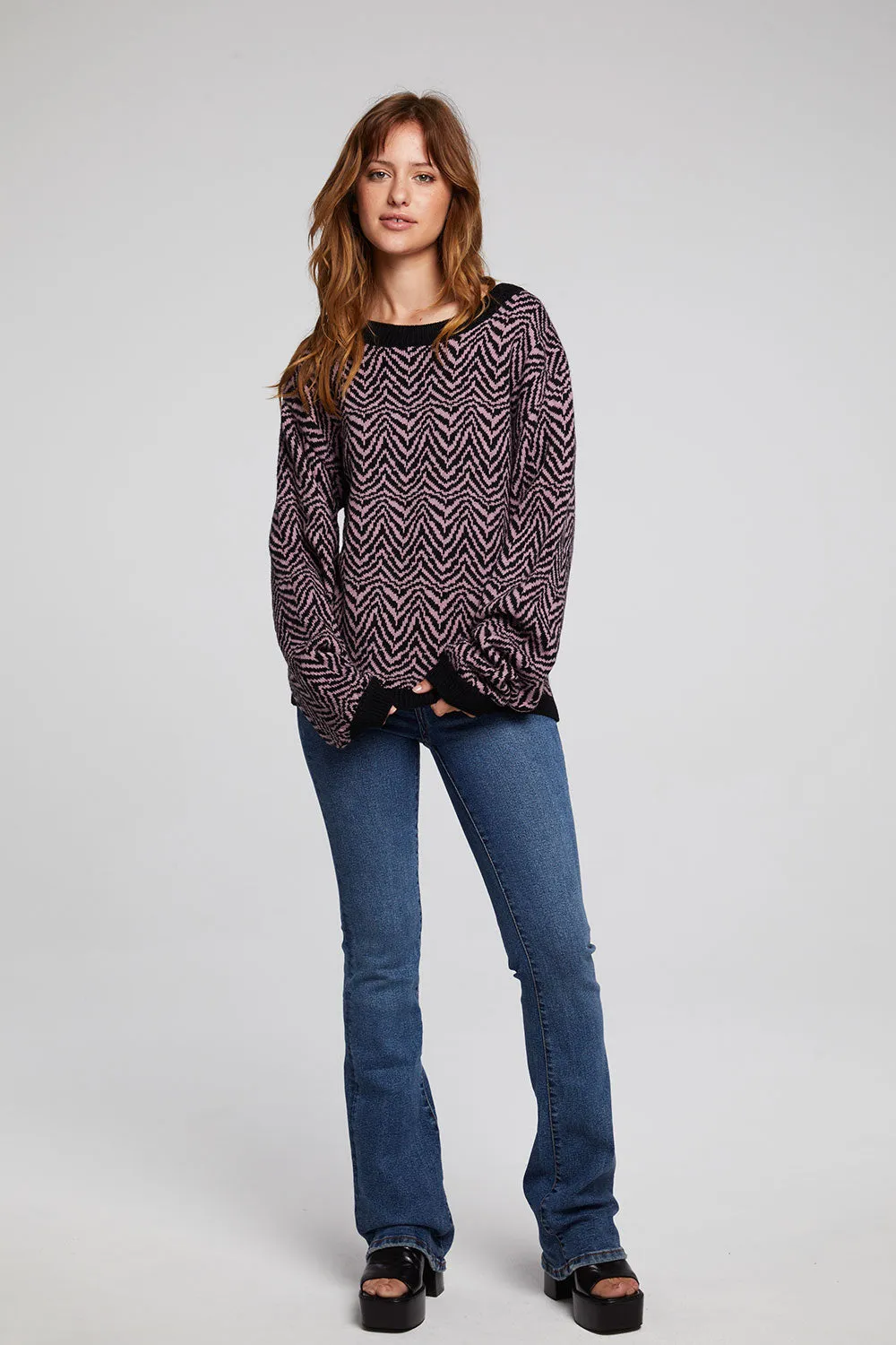 Zebra Pullover Melrose Sweater sold by Chaser product image thumbnail 5