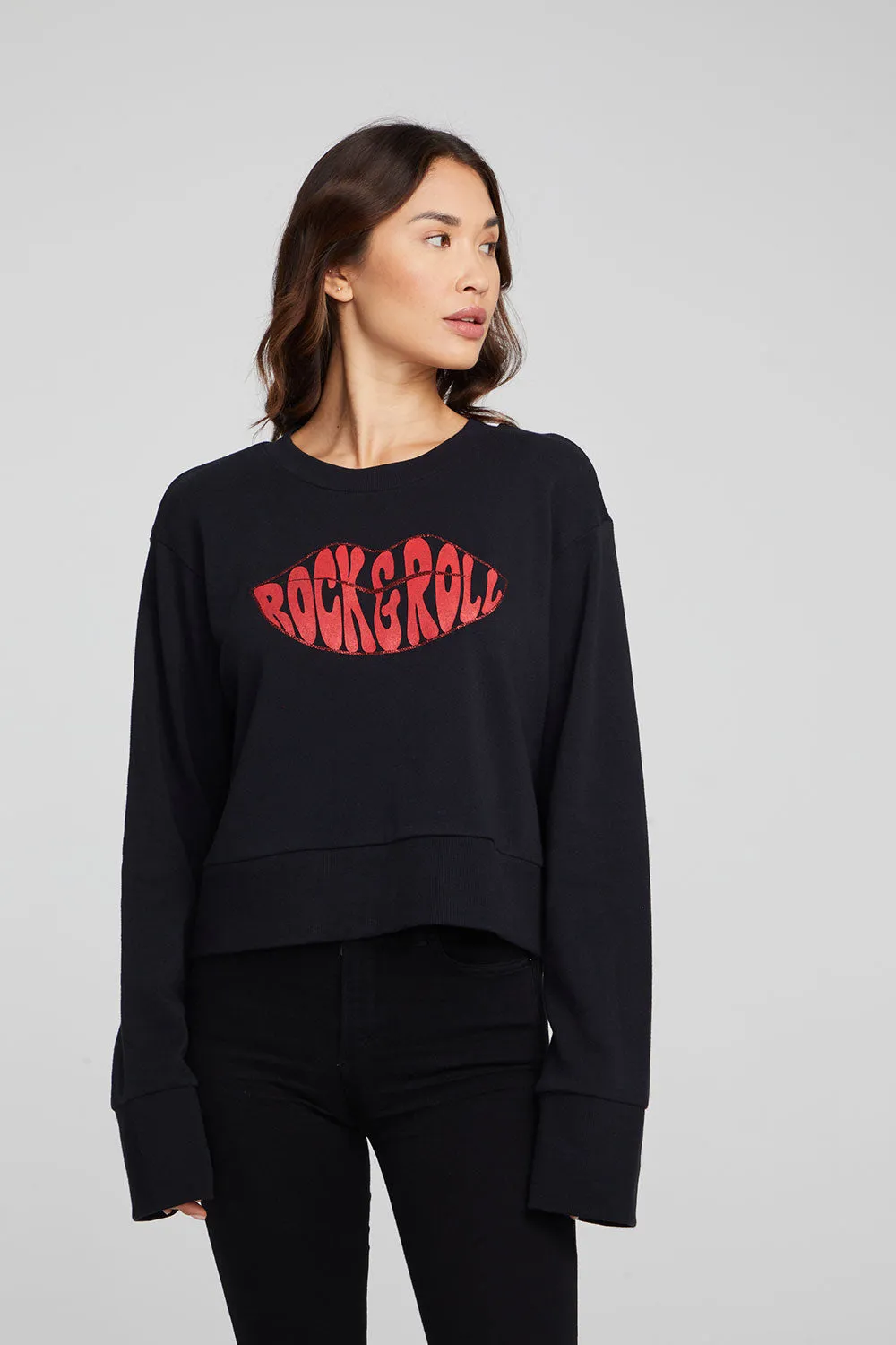 Rock'n'Roll Lips Long Sleeve sold by Chaser product image thumbnail 4