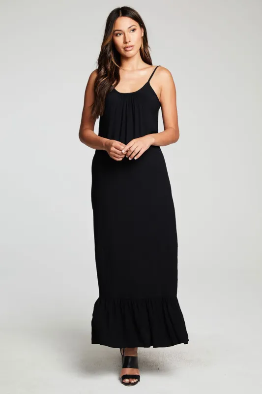 Heirloom Wovens Tiered Low Back Maxi Sundress sold by Chaser