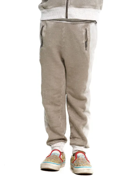 Boys Linen French Terry Jogger With Zippers sold by Chaser