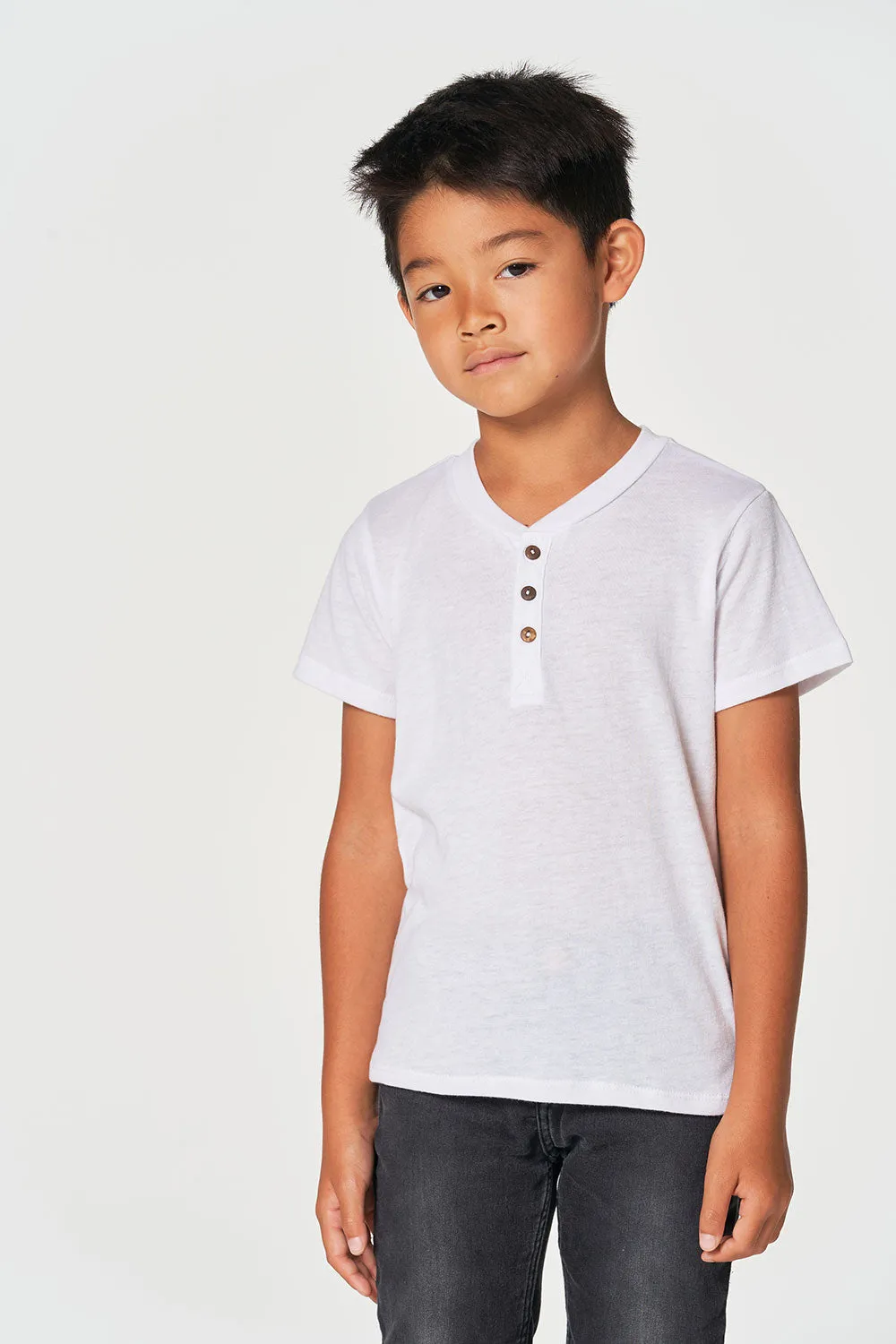 Boys Bella Jersey Short Sleeve Henley With Cocount Buttons sold by Chaser product image thumbnail 4
