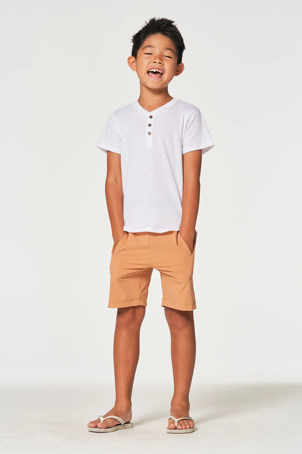 Boys Bella Jersey Short Sleeve Henley With Cocount Buttons sold by Chaser product image thumbnail 5