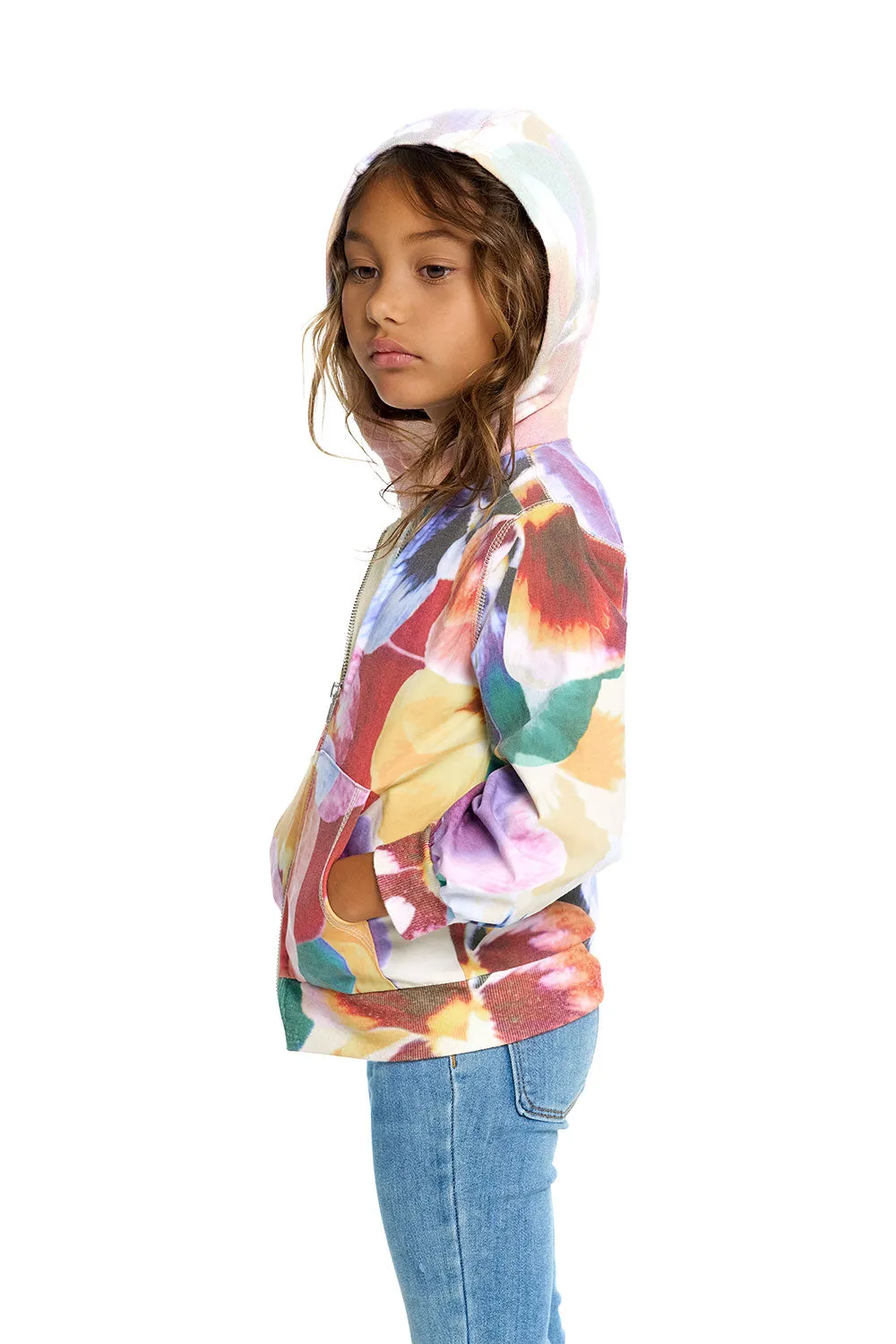 Girls Heirloom Wovens Zip Up Hoodie Jacket sold by Chaser product image thumbnail 3