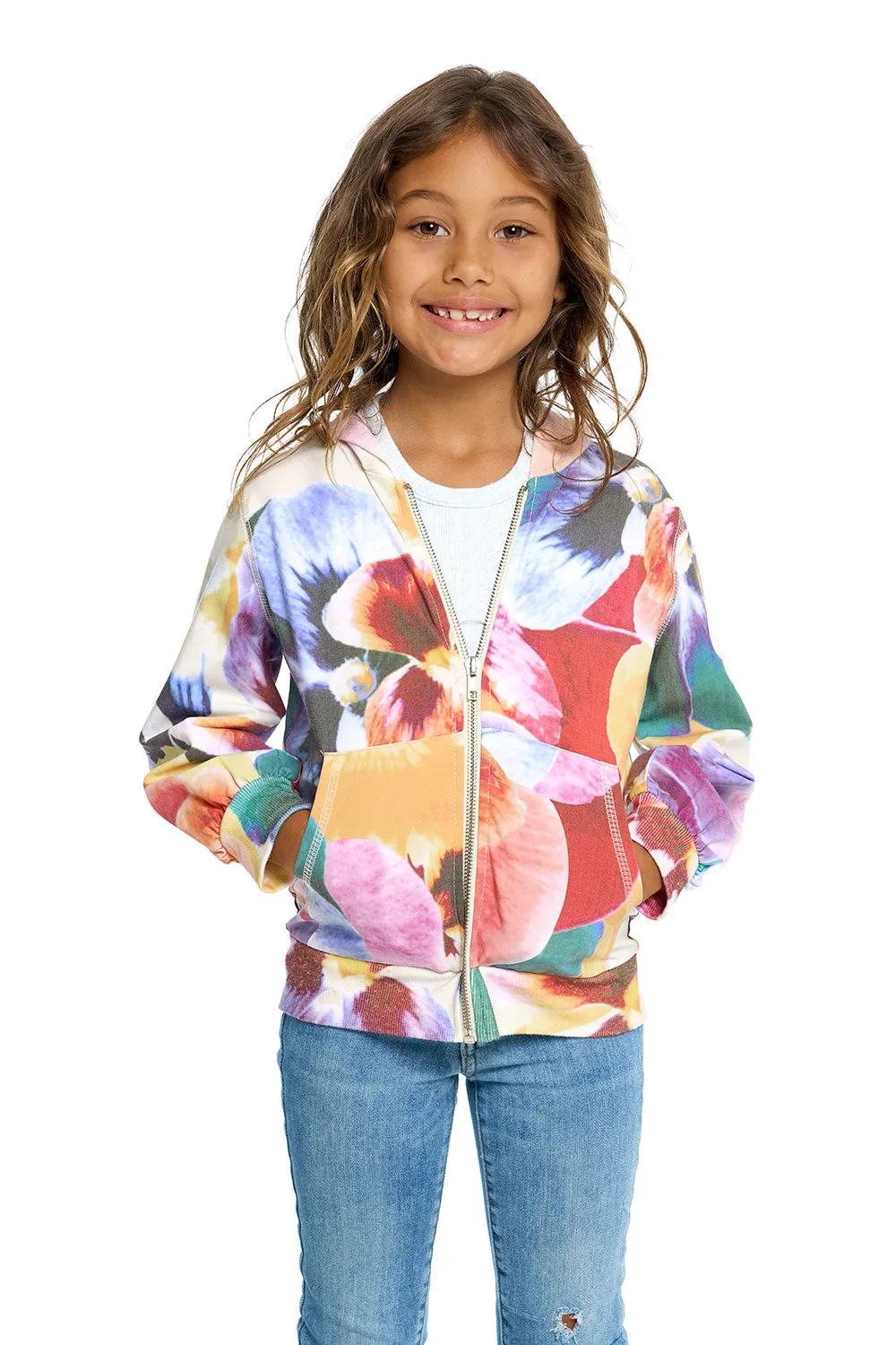 Girls Heirloom Wovens Zip Up Hoodie Jacket sold by Chaser product image thumbnail 4