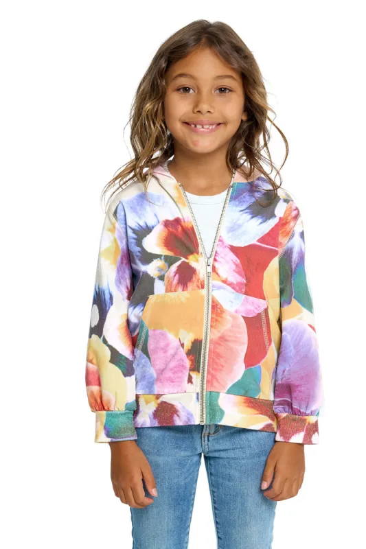 Girls Heirloom Wovens Zip Up Hoodie Jacket made by Chaser