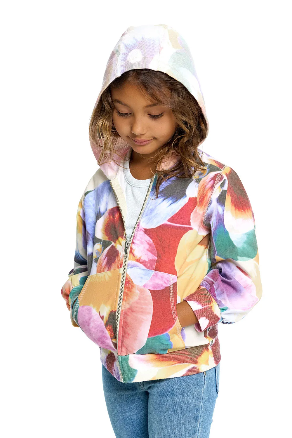 Girls Heirloom Wovens Zip Up Hoodie Jacket sold by Chaser product image thumbnail 2