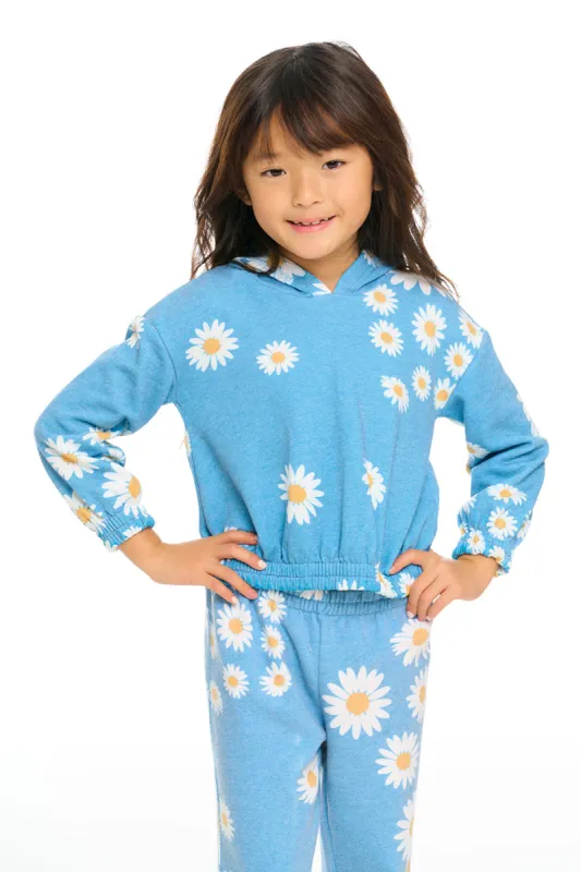 Semi Cropped Shirred Hoodie Pullover sold by Chaser